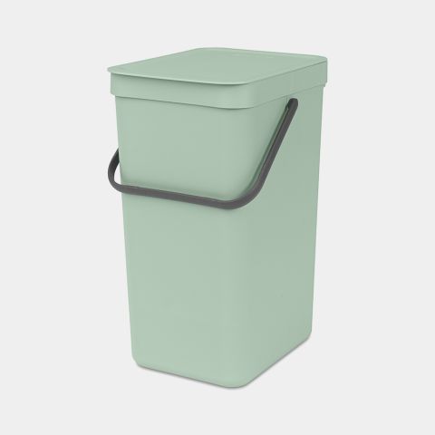 Brabantia 211867 · Pattumiera verde giada con coperchio manuale e manico