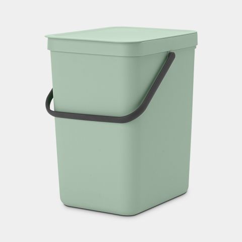Brabantia 212765 · Pattumiera verde giada con coperchio manuale e manico
