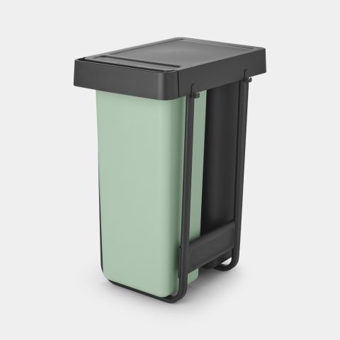 Brabantia Sort & Go 232527, bastidor gris oscuro con cubos interiores gris y verde.