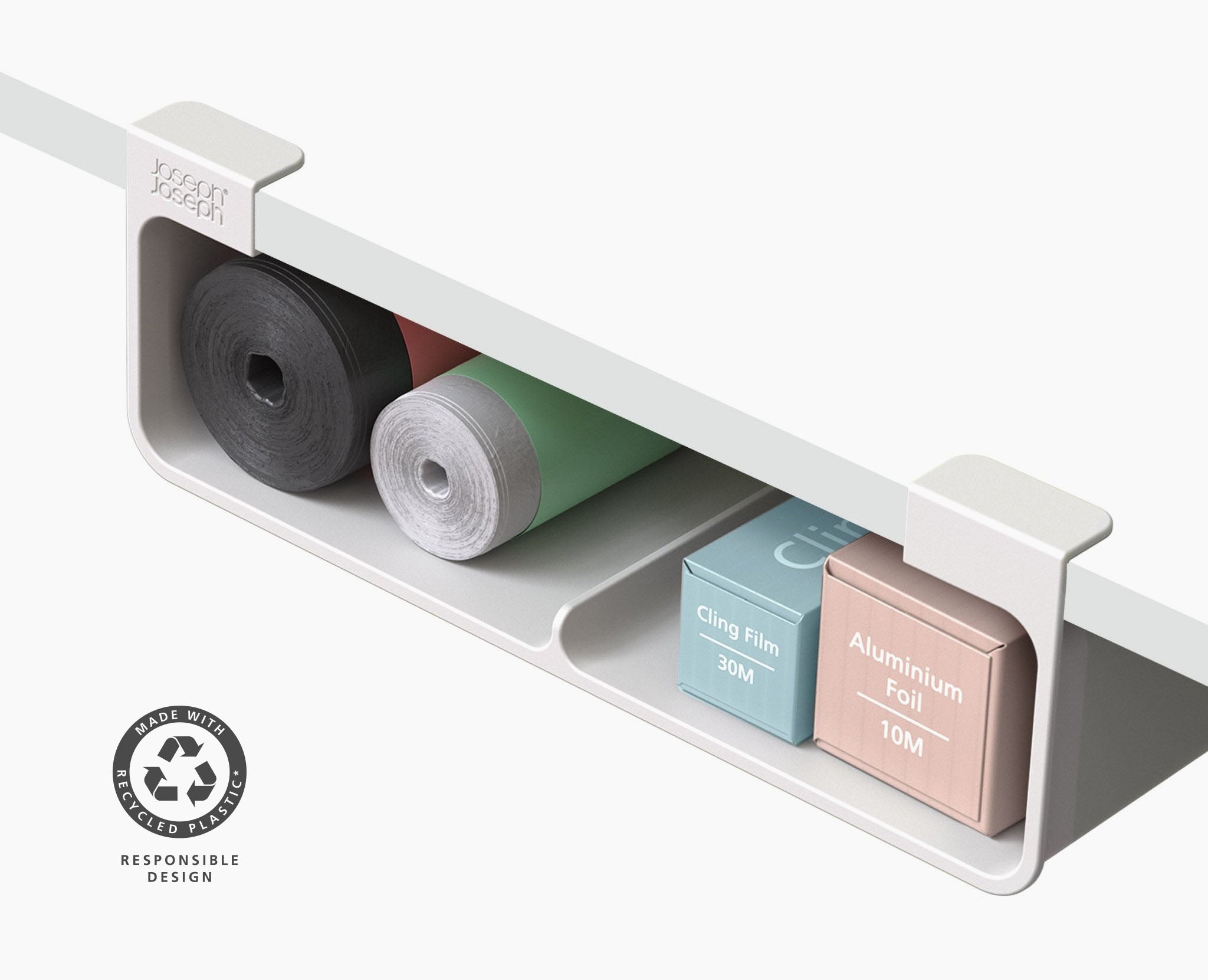 Joseph Joseph 8500025 · Organizzatore Stone sottoripiano con rotoli, sacchetti e scatole di pellicola e alluminio