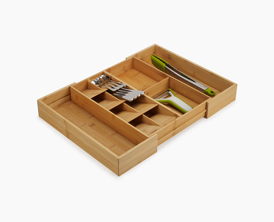 Joseph Joseph 851696 · Portaposate estensibile in bambù con posate, pinze e pelapatate