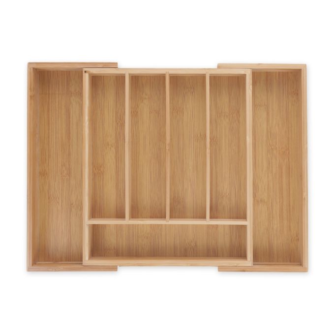 Cubertero para cajón extensible bambú, referencia Relaxdays 10016098. Imagen del fabricante indicada como creada con IA.