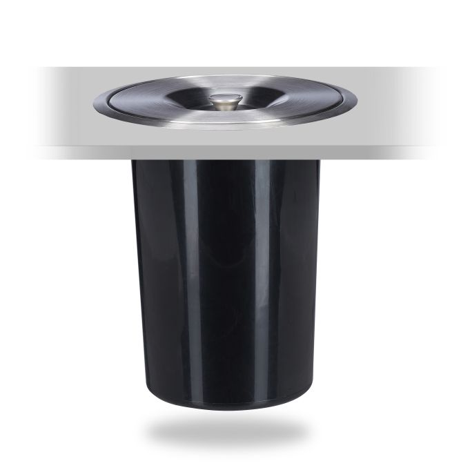 Cubo de basura empotrable de cocina, referencia Relaxdays 10022959. Imagen del fabricante indicada como creada con IA.