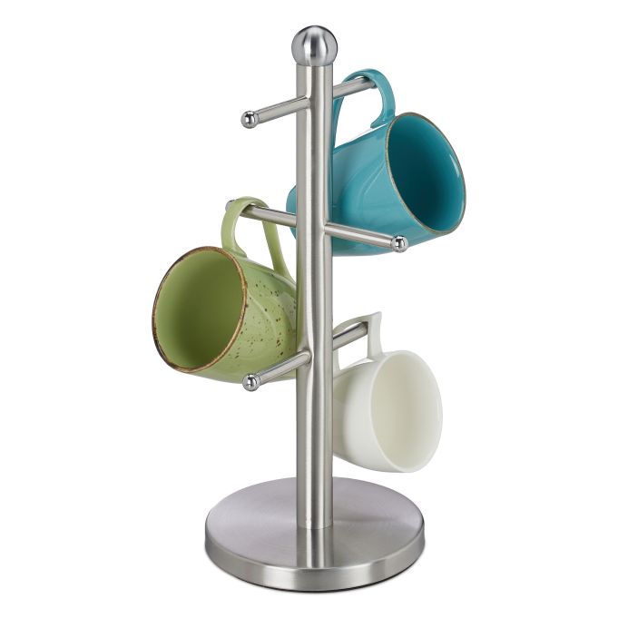 Soporte para tazas, referencia Relaxdays 10030706. Imagen del fabricante indicada como creada con IA.