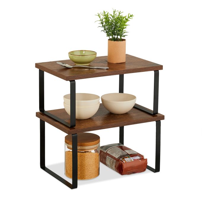 Estante de cocina con estilo industrial, referencia Relaxdays 10050142. Imagen del fabricante indicada como creada con IA.